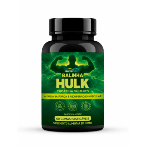BALINHA HULK – Creatina Gummy Sabor Uva Verde | 60 Gomas Mastigáveis